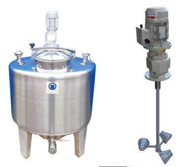 734L Stainless steel vessel with cone stirrer agitator