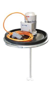 Fassrührwerk PP-beschichtet für 200/220L PE-Fässer 230 V 50 Hz Edelstahl PP